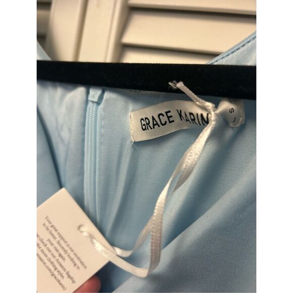 GRACE KARIN NWT Bridesmaid Cocktail Party Dress in Light Blue, Sz Small - Picture 3 of 3